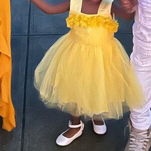 SHEIN Sunny Yellow Tutu Dress for Kids